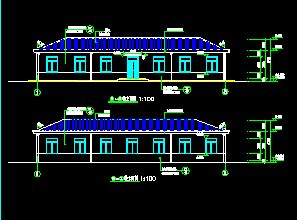 排涝站管理用房建筑结构施工图免费下载 钢结构